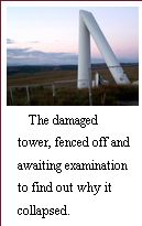Windkraftanlage mit schlechter Stahlqualität