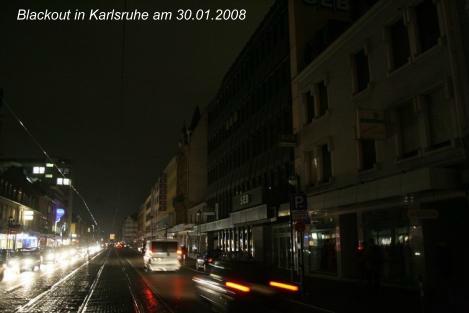 Stromausfall in Karlsruhe am 30.01.2008